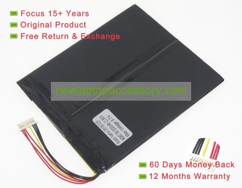 WAJUN Pro-8, 7.4V 29.6Wh batteries